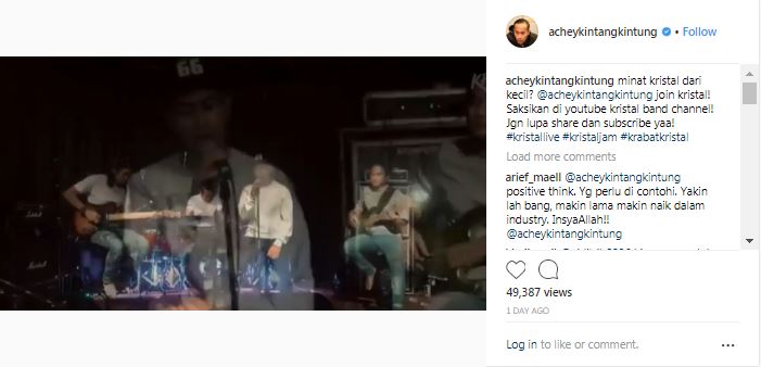 Instagram @Acheykintangkintung Achey kini vokalis Kristal?